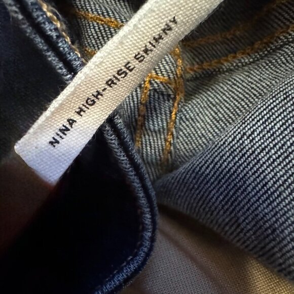 RAG & BONE Dark Wash Nina High Rise Ankle Skinny Stretch Denim Jeans 28 - Picture 4 of 8